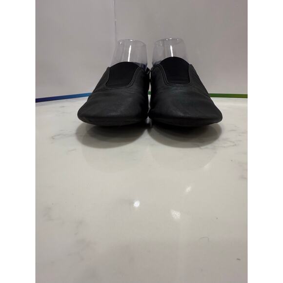 Black Leather Dance Jazz Shoes Size 9.5W - Picture 2 of 10